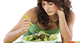Mujer Desgano Comer Falta Apetito Hambre