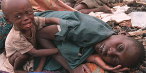 Niños Desnutridos Africa Cansancio Agotamiento Fatiga Debilidad Astenia