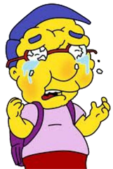 Simpson Milhouse Van Houten Golpeado Hinchado