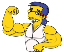 Simpson Milhouse Van Houten Fuerte Valiente