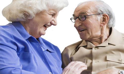 Pareja Ancianos Felices Riendo