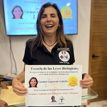 Diploma 2022 Graduado Certificado Maria Carmen Izquierdo Labella Nivel 7 Escuela 5 Leyes Biologicas Nueva Medicina Hamer
