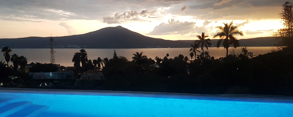 San Juan Cosala Lago Noche Chapala Jalisco Mexico