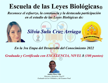 Diploma 2022 Silvia Sulu Cruz Arriaga Escuela 5 Leyes Biologicas Nueva Medicina Hamer
