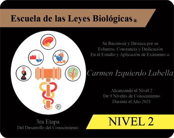 Maria Carmen Izquierdo Labella Reconocimiento Academico Nivel 2 Escuela 5 Leyes Biologicas