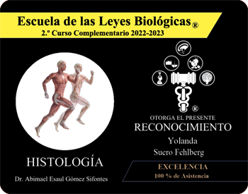 Yolanda Suero Fehlberg Reconocimiento Curso Anatomia Histologia Primer Evento 2023 Escuela 5 Leyes Biologicas