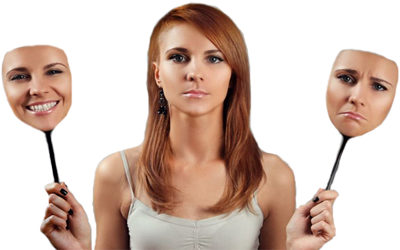 Comportamiento Bipolar Mania Depresion Mujer Felicidad Tristeza