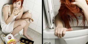 Mujer Comiendo Vomitando Constelacion Cerebral Bulimica
