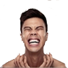 Hombre Joven Cara Panico Ataque