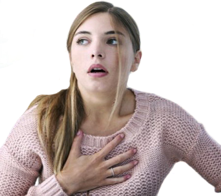 Mujer Taquicardia Agitada Corazon Acelerado Pecho