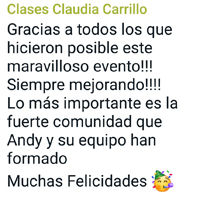 Comentario Claudia Posada Navideña Evento 2021 Escuela 5 Leyes Biologicas