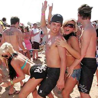 Fiesta Baile Erotico Jovenes Playa Sexo