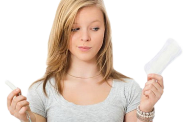 Chica Primera Menstruacion Menarquia Toalla Femenina Sanitaria