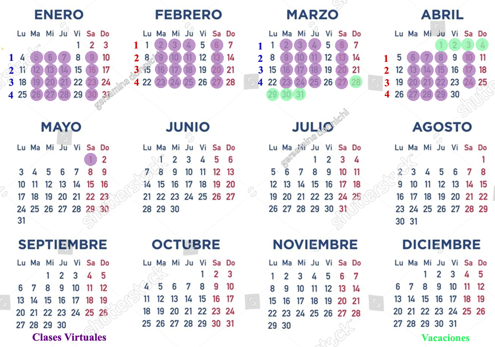 Escuela 5 Leyes Biologicas Calendario Clases 2026