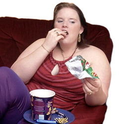 Mujer Comelona Exceso Comida Obesidad Sobrepeso