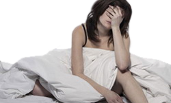 Mujer Insomnio Cama Sueño Dormir