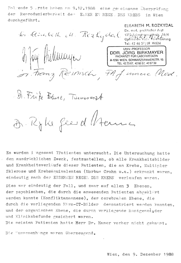 Verificacion George Birkmayer Nueva Medicina Germanica 5 Leyes Biologicas